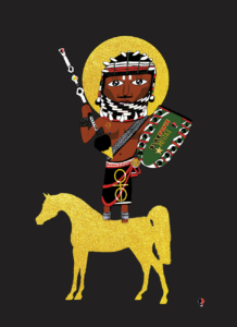 Print guerrier totémique Adéyọ̀mí Olùdarí-Ìrìn & Afẹ́fẹ́-Ìgbéga