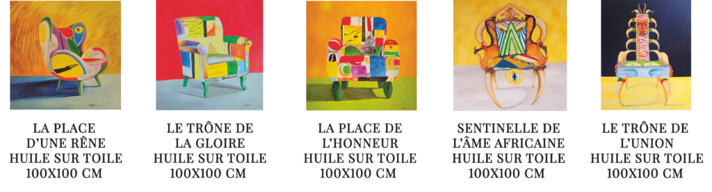 Les 5 fauteuils trônes Peinture à Sobo Badè © Blakfofiz, 2026